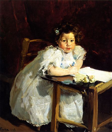 Elenita en su pupitre, 1898