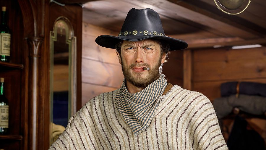 Figura de cera que recrea al actor y director de cine Clint Eastwood