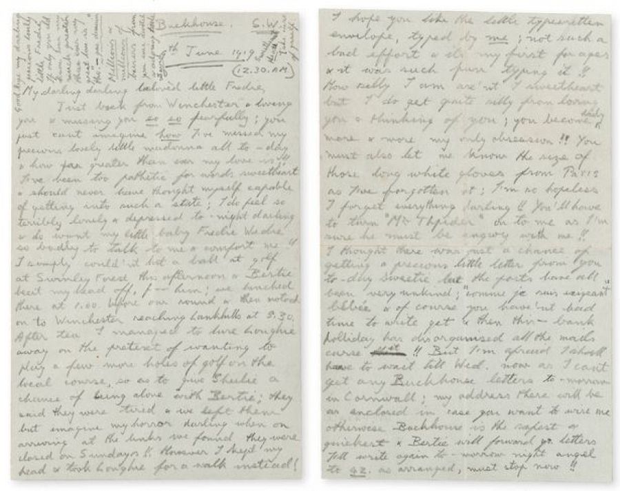 La carta original donde el príncipe Alberto habla de la aventura de su hermano David con Lady Loughborough