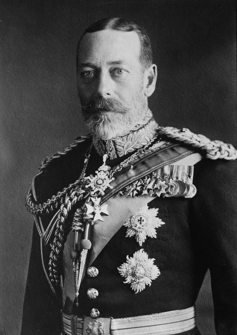 El rey Jorge V, padre de Eduardo VII y Jorge VI y abuelo de la actual monarca, Isabel II