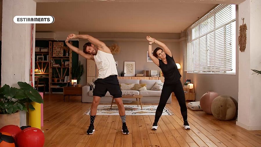 Laura Fa i Cesc Escolà realitzant exercicis