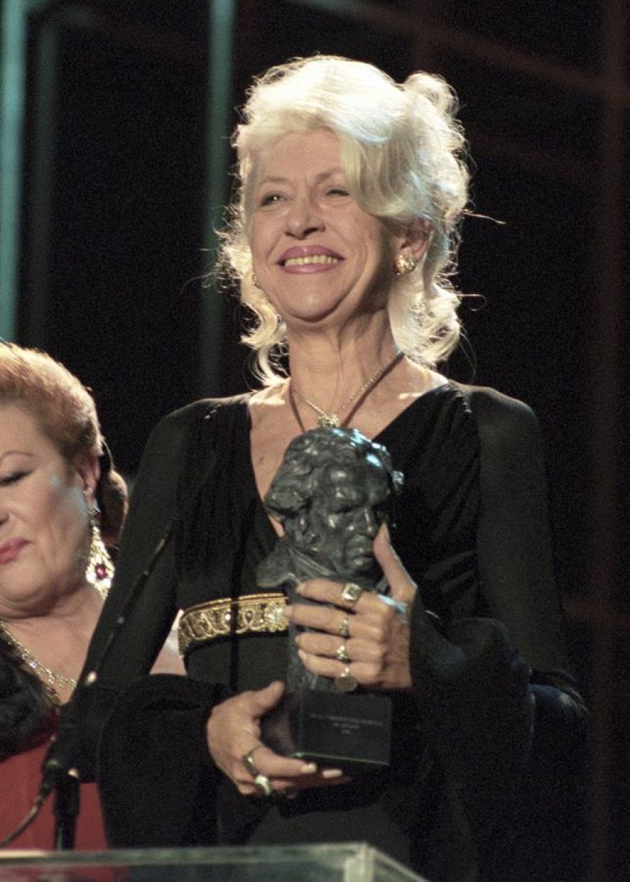 Pilar Bardem en los Premios Goya 1996