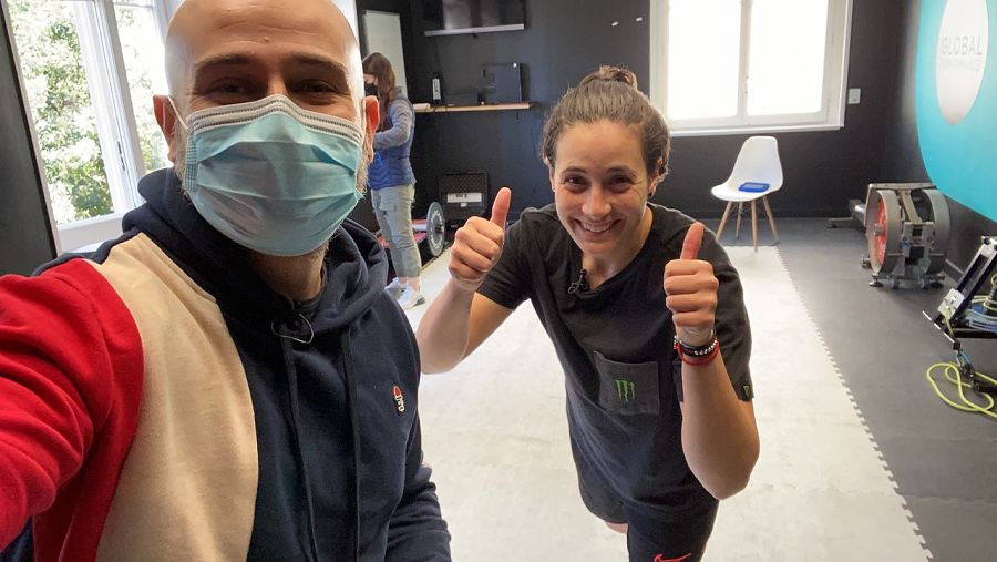 Ana Carrasco junto a Marc Martín.