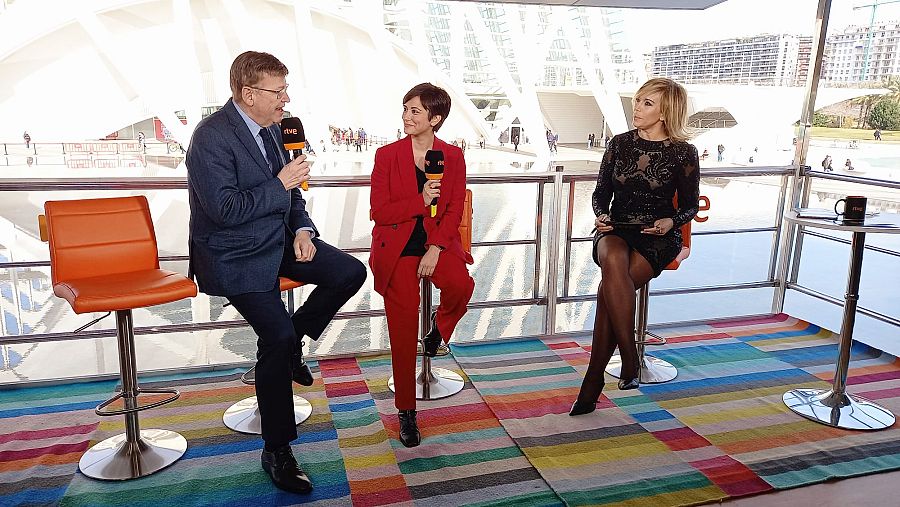 Isabel Rodríguez, Ximo Puig y MAría Eizaguirre