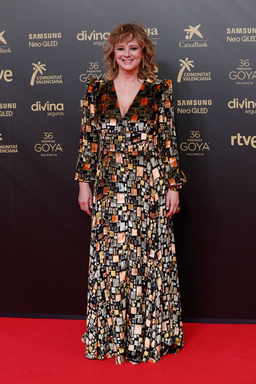 Emma Suárez en la alfombra roja de los Premios Goya 2022