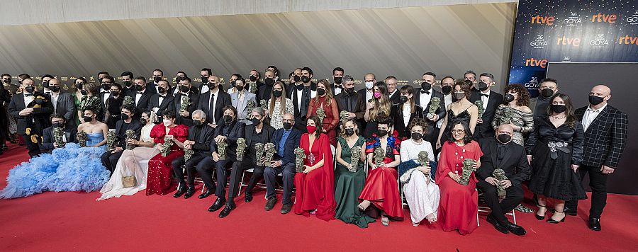 Foto de familia de los Premios Goya 2022