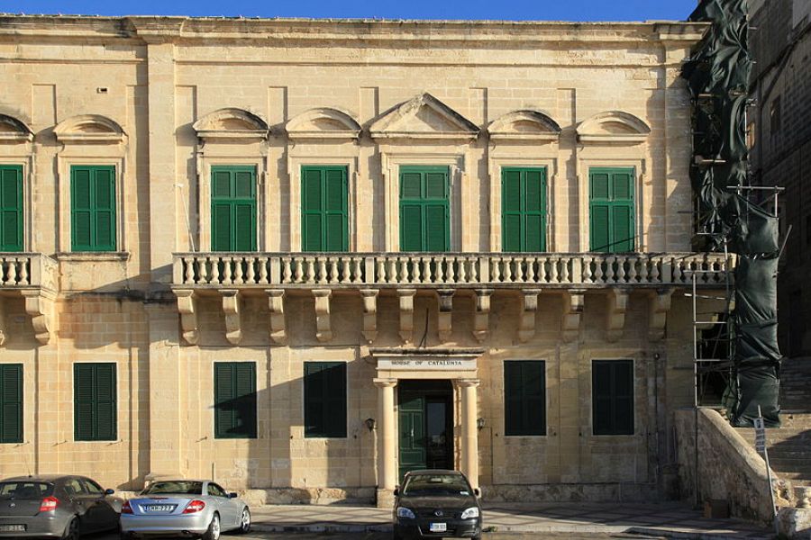 Edifici 'House of Catalonia' de la Valletta, capital de Malta, alçat pels catalans i que ara és el Ministeri d'Economia