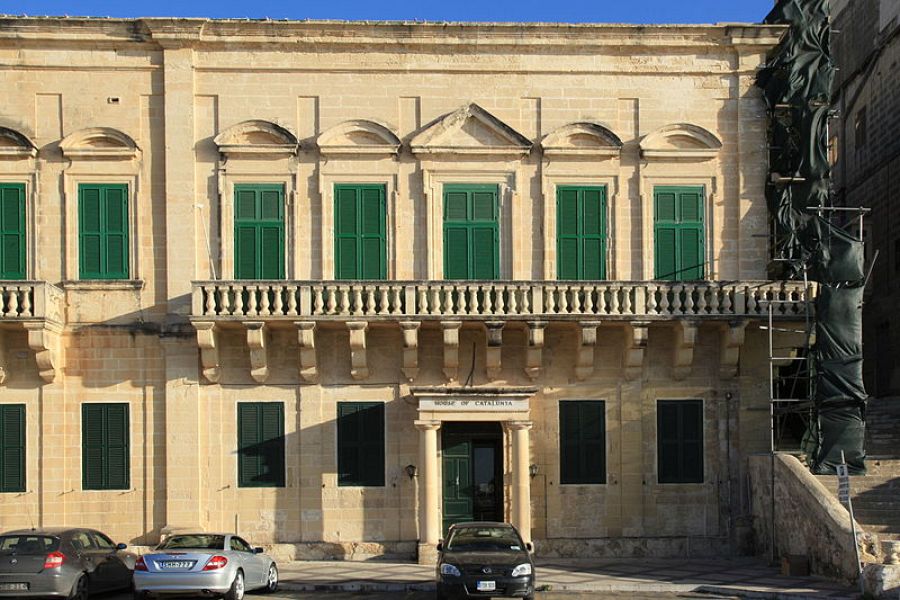 Edifici 'House of Catalonia' de la Valletta, capital de Malta, alçat pels catalans i que ara és el Ministeri d'Economia