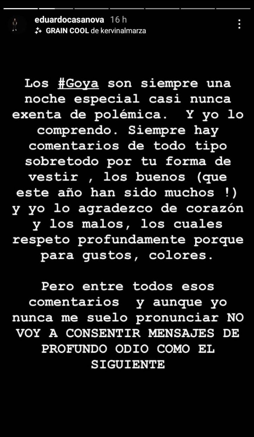 Eduardo Casanova en Instagram