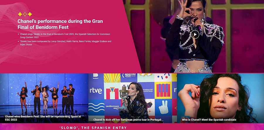 Web en inglés con iinformación de la candidatura española