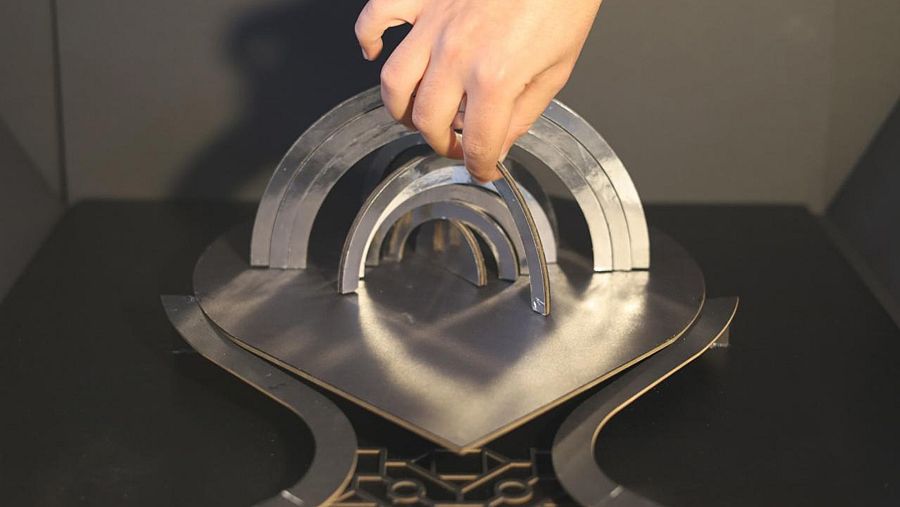 Una maqueta del nuevo escenario de Eurovisión 2022