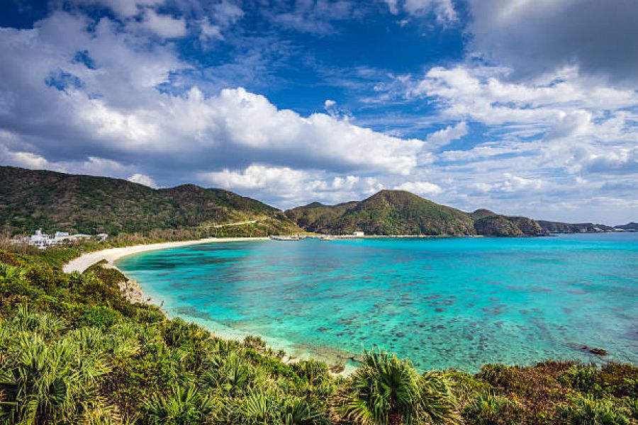 De l'illa d'Okinawa en diuen el Carib del Japó. Aquesta és la platja d'Aharen