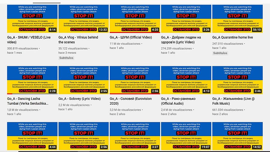 La banda Go_A denuncia la invasión rusa a través de su canal oficial de YouTube