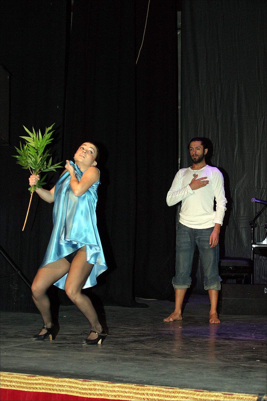 Olga Pericet y Rafael Amargo durante un ensayo