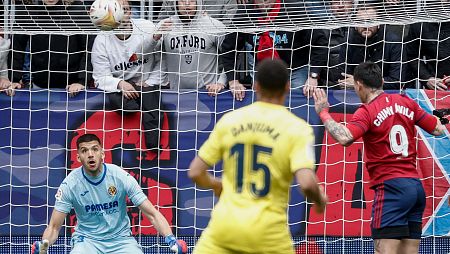 Ávila anota el gol de Osasuna ante el Villarreal