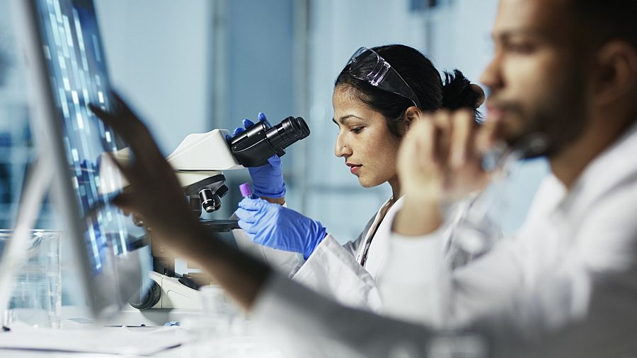 Investigadores en el laboratorio