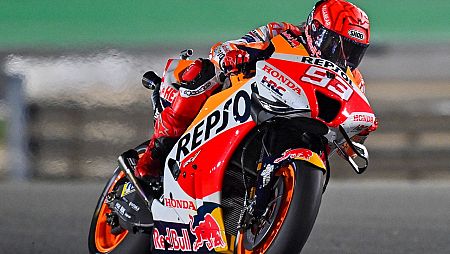 Marc Márquez durante el GP de Catar de MotoGP 2022.