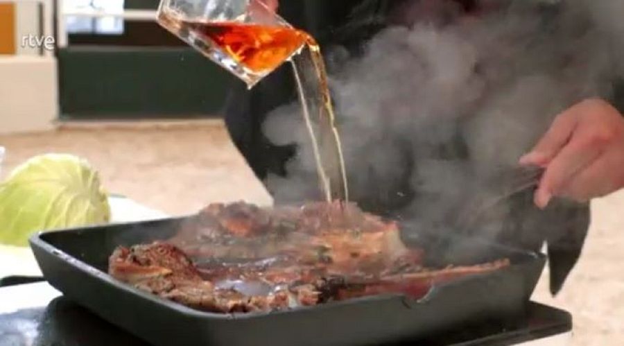 Ron para cocinar la carne de búfalo