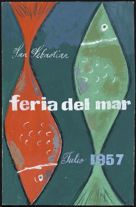 Cartel para la 'Feria del Mar' de San Sebastián (1957) de José Luis López Vázquez