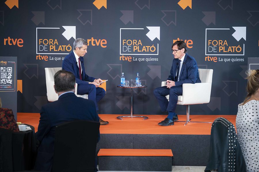 El director de RTVE Cataluña y el presidente del Grup Parlamentari Socialistes ¿ Units para Avançar y primer secretario del PSC