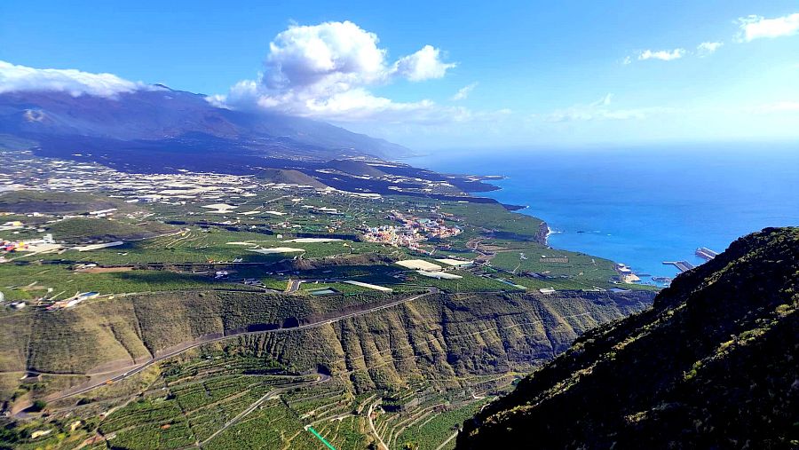 Coladas de lava del volcán de Cumbre Vieja