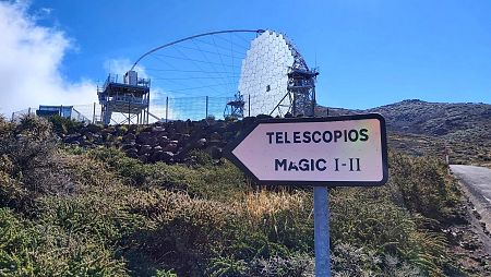 Telescopio de rayos gamma por emisión de radiación Cherenkov en la atmósfera. Observatorio del Roque de los Muchachos
