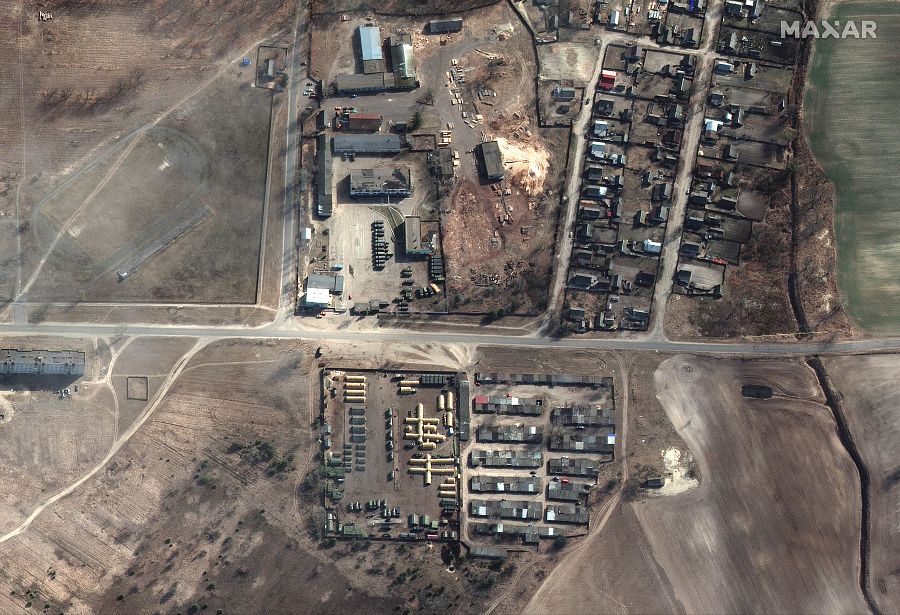 Vista de un hospital de campaña en Naroulia, en Bielorrusia (14 marzo).