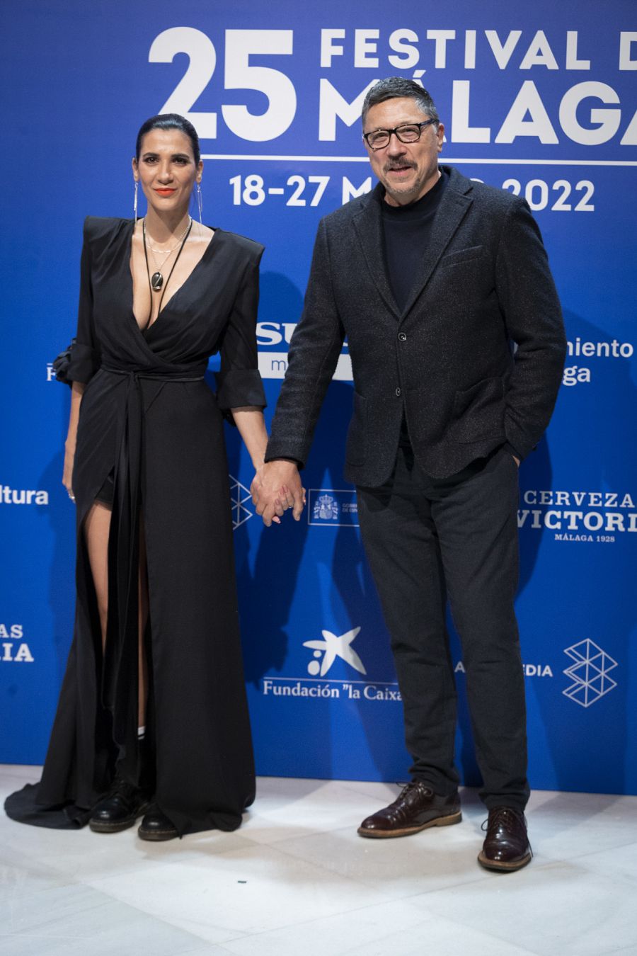 Carlos Bardem y Cecilia Gessa, conjuntados de negro en el Festival de Málaga 2022