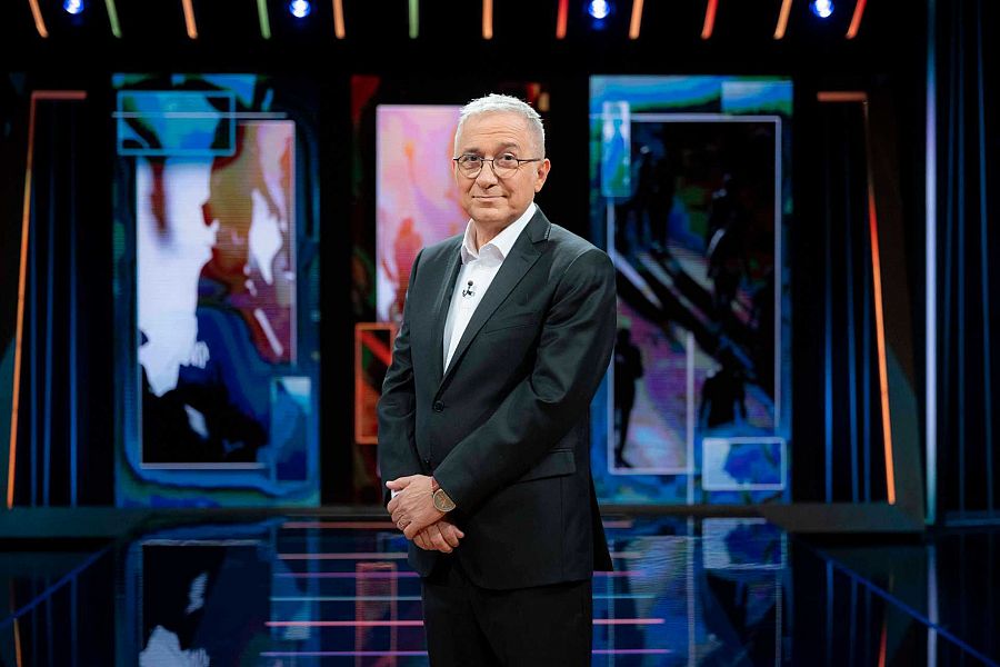 Xavier Sardà, al set del programa 'Obrim fil'