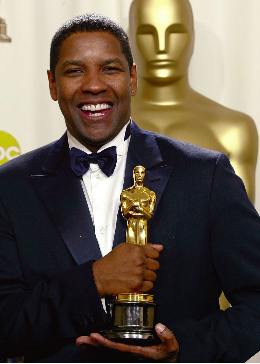 Denzel Washington en los Premios Oscar 2002