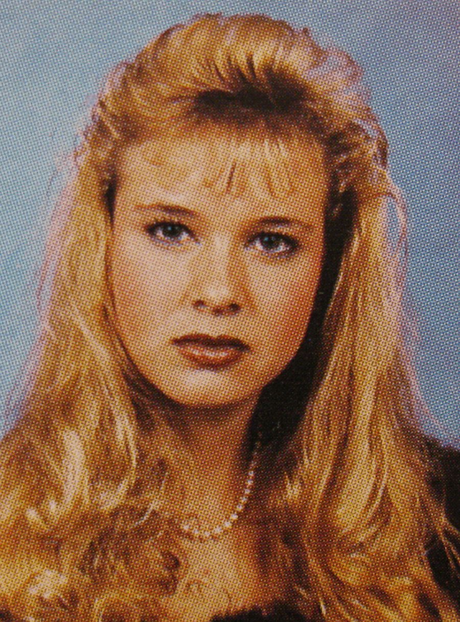 La actriz Renee Zellweger con 18 años