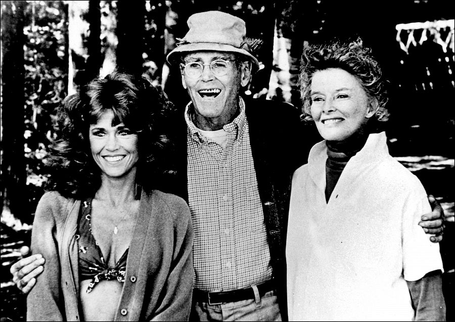 Jane Fonda, Henry Fonda y Katharine Hepburn