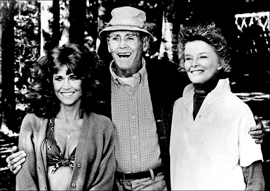 Jane Fonda, Henry Fonda y Katharine Hepburn