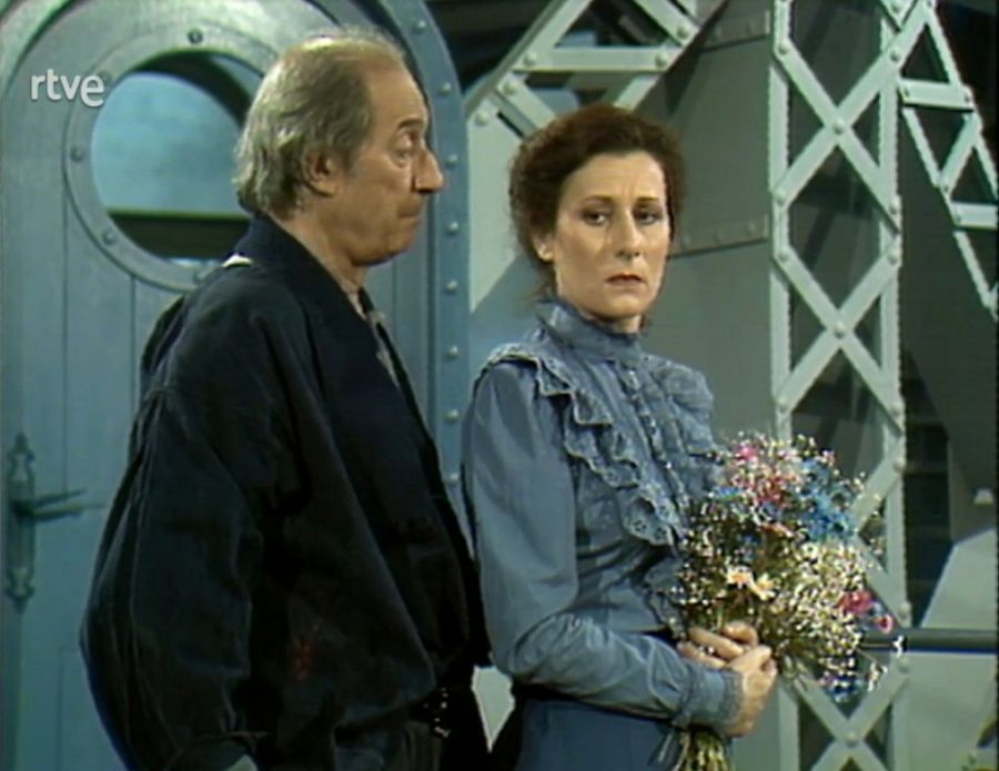 Felip Peña i Carme Sansa en l'obra Els nàufrags, de Santiago Rusiñol