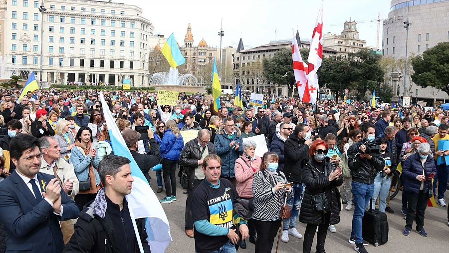 La manifestació ha reunit unes 300 persones a la Plaça Catalunya | ACN