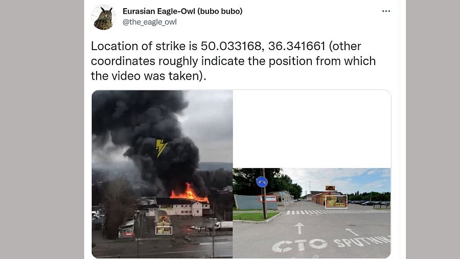 Ejemplo de una imagen geolocalizada, pero no verificada