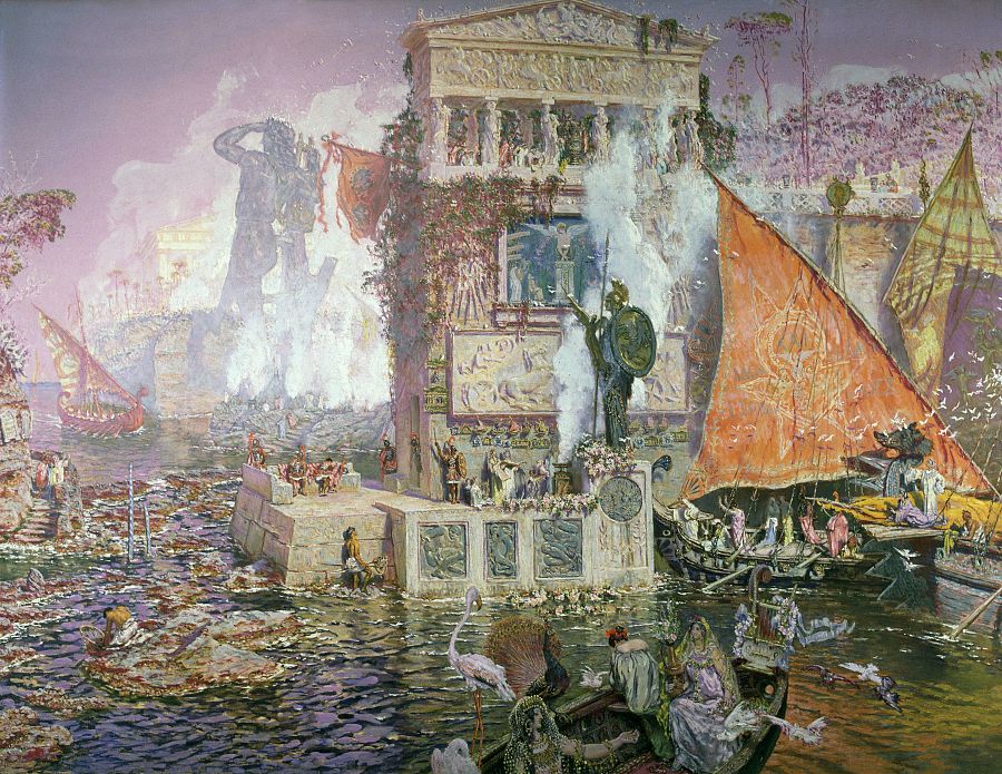 Representación de el Coloso de Rodas