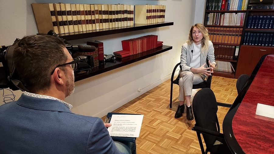 Liliya Mikolayiv durante la entrevista con José Carlos Gallardo, director del programa Europa 2022.