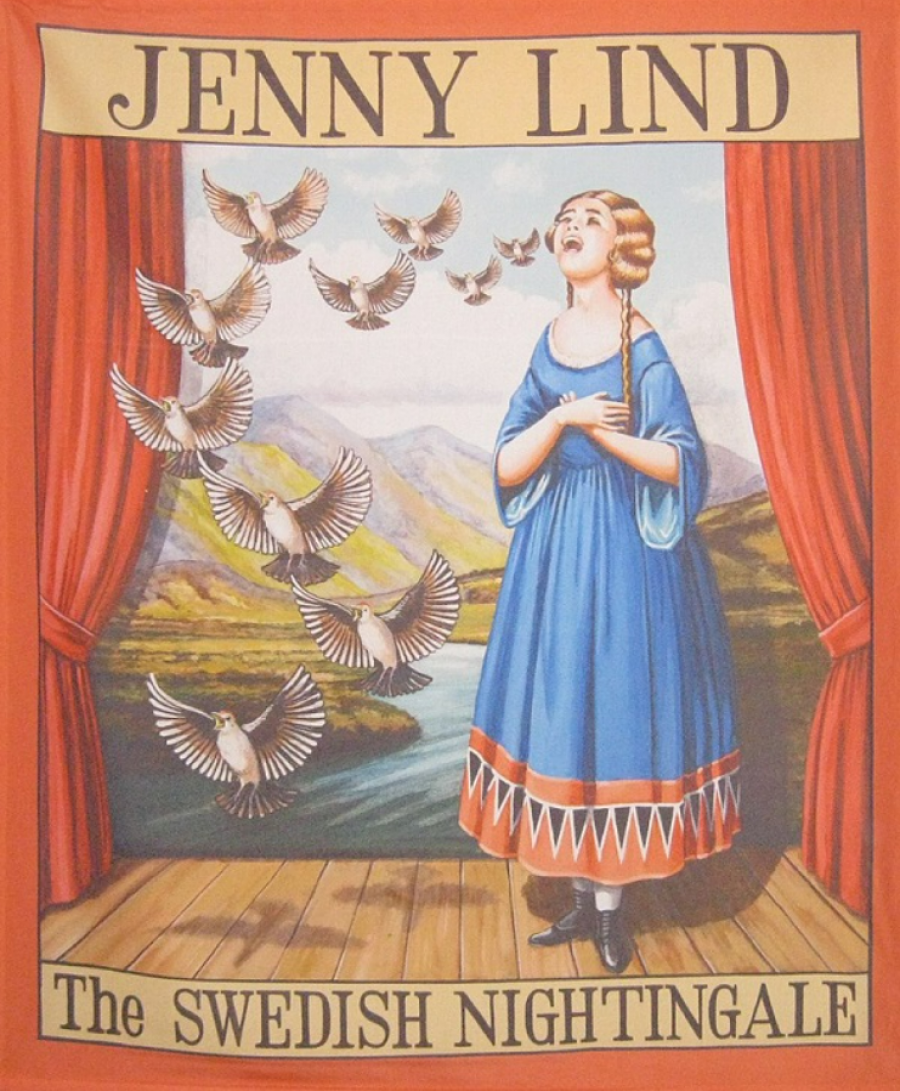 Cartel de la cantante Jenny Lind