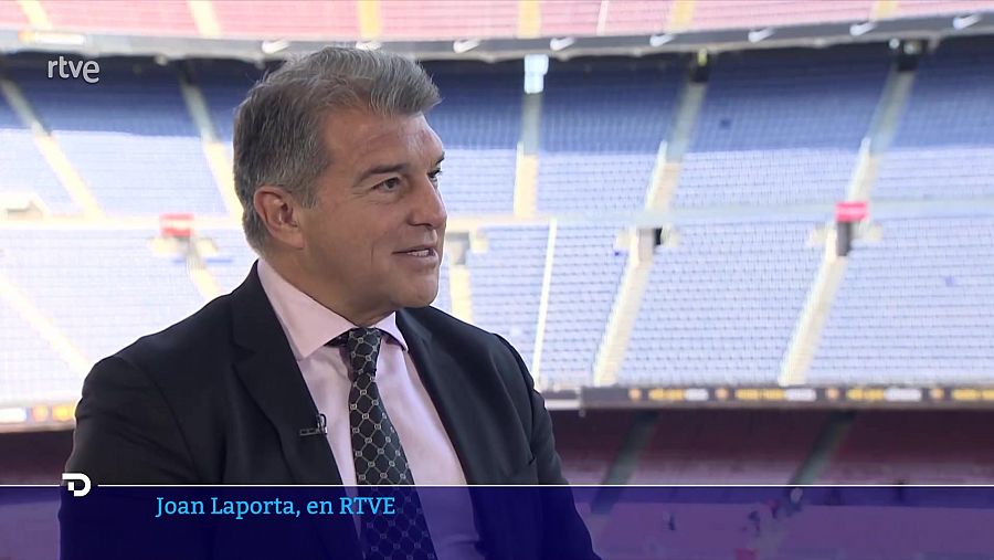 Joan Laporta és optimista sobre el futur esportiu i econòmic del Barça | TVE