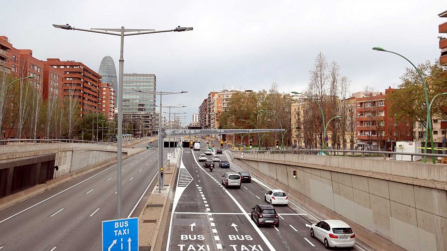 Exterior de l'entrada al túnel de Glòries en sentit Llobregat | ACN