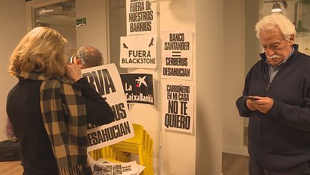 Miembros de la Plataforma contra los Fondos Buitre