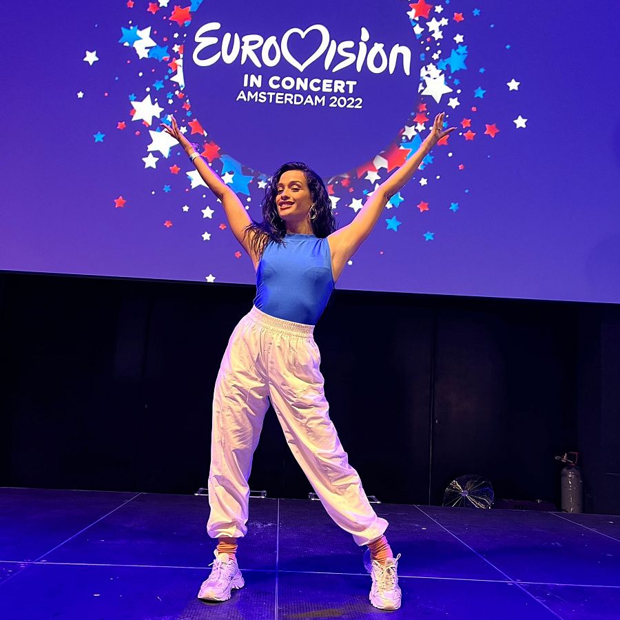 Chanel en la preparty 'Eurovision in Concert' de Ámsterdam