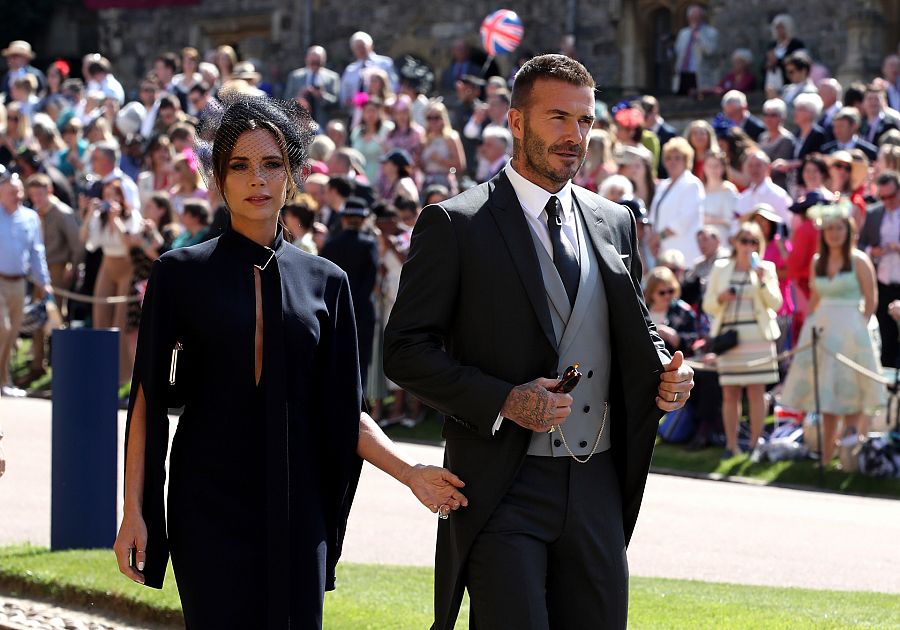 David y Victoria Beckham en la boda del príncipe Harry y Meghan Markle
