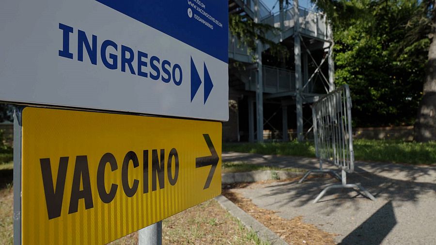 Zona de vacunación contra la COVID -19 en San Marino