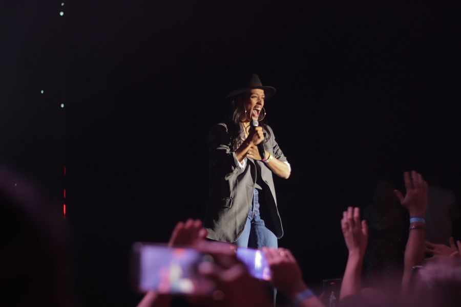 Chanel emocionada tras su actuación sorpresa en la PrePartyES de Madrid