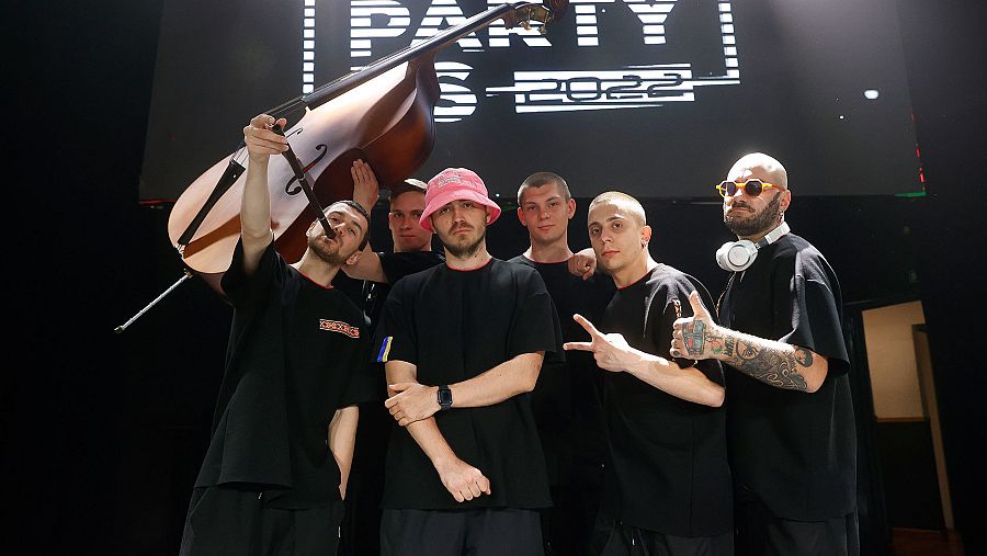 Los componentes de Kalush Orchestra durante la Welcome PreParty de Madrid