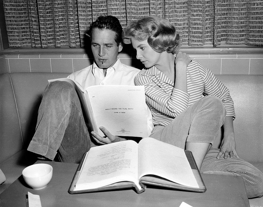 Paul Newman y Joanne Woodward en 1958