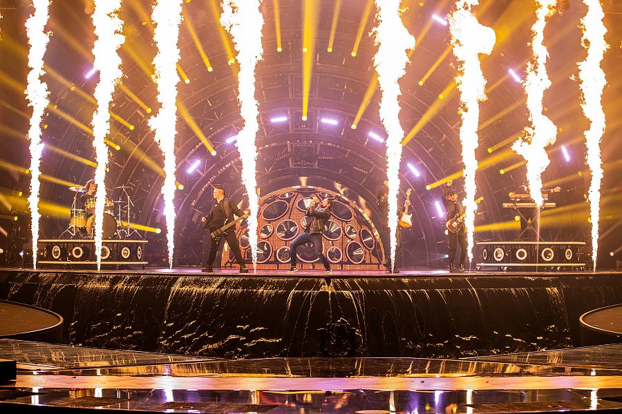 Intelligent Music Project en el primer ensayo de Eurovisión 2022