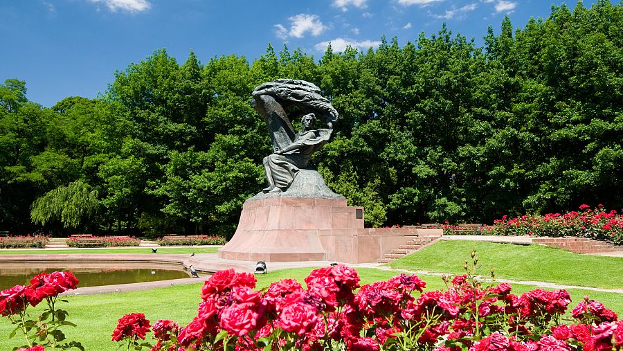 Monumento a Chopin en el parque Lazienki, en Varsovia.